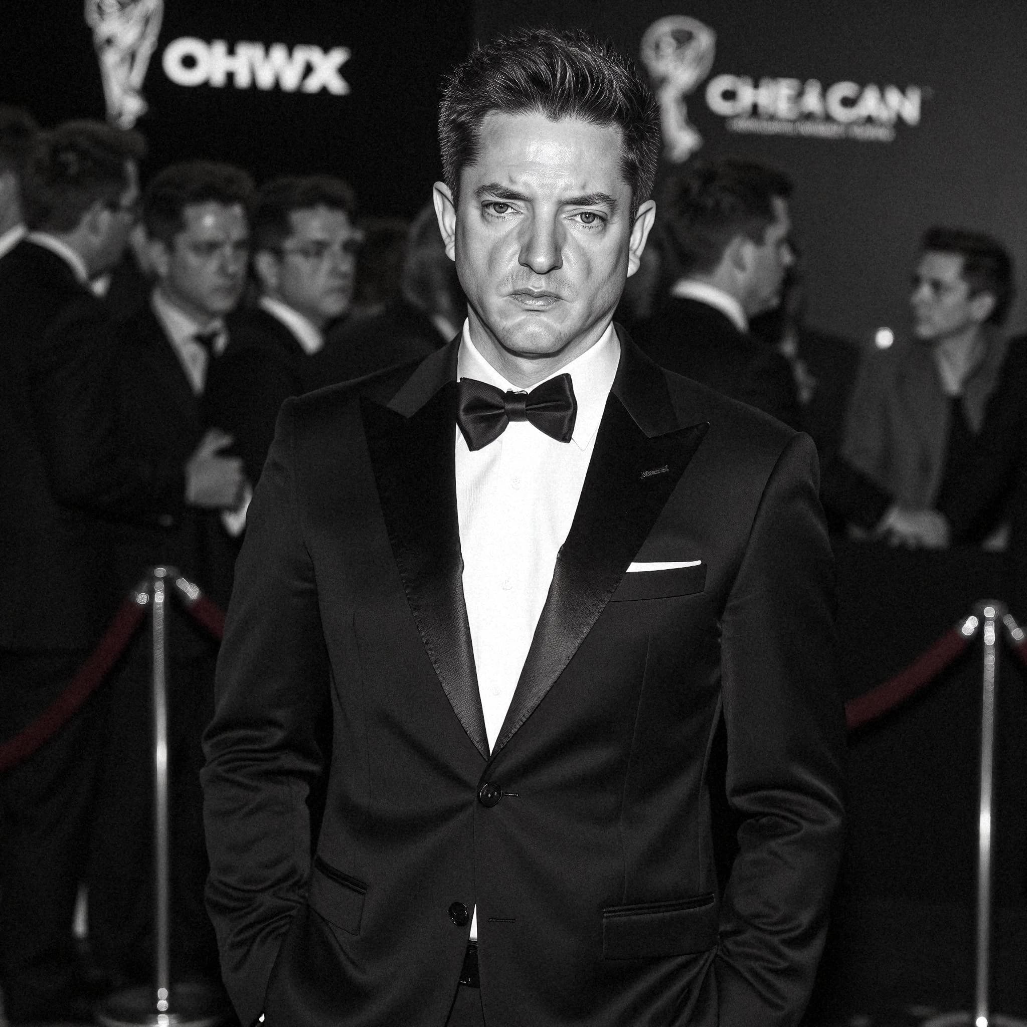 Professional headshot example: Man Event Black Tuxedo Standing — LinkedInHeadshots.ai