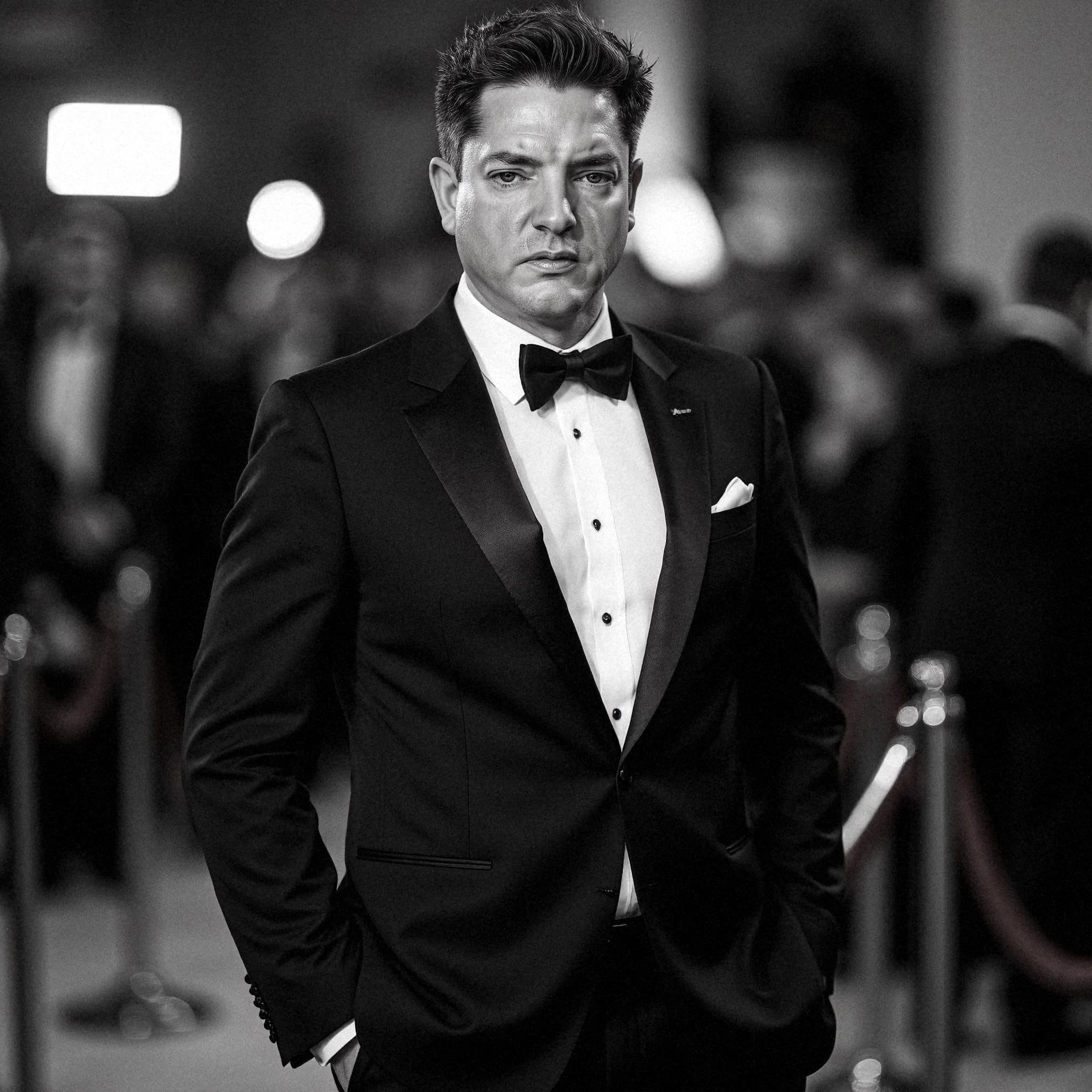 Professional headshot example: Man Event Black Tuxedo Standing 3 — LinkedInHeadshots.ai