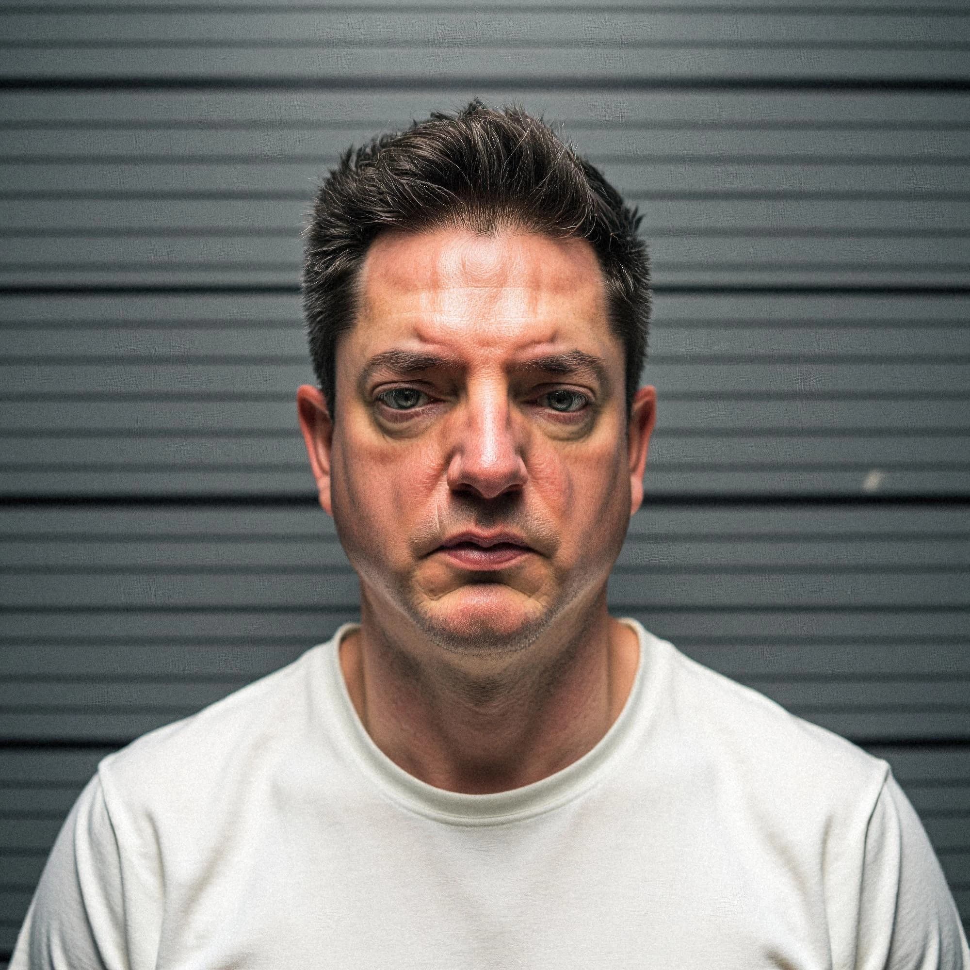 Professional headshot example: Man Garage White Shirt Standing — LinkedInHeadshots.ai