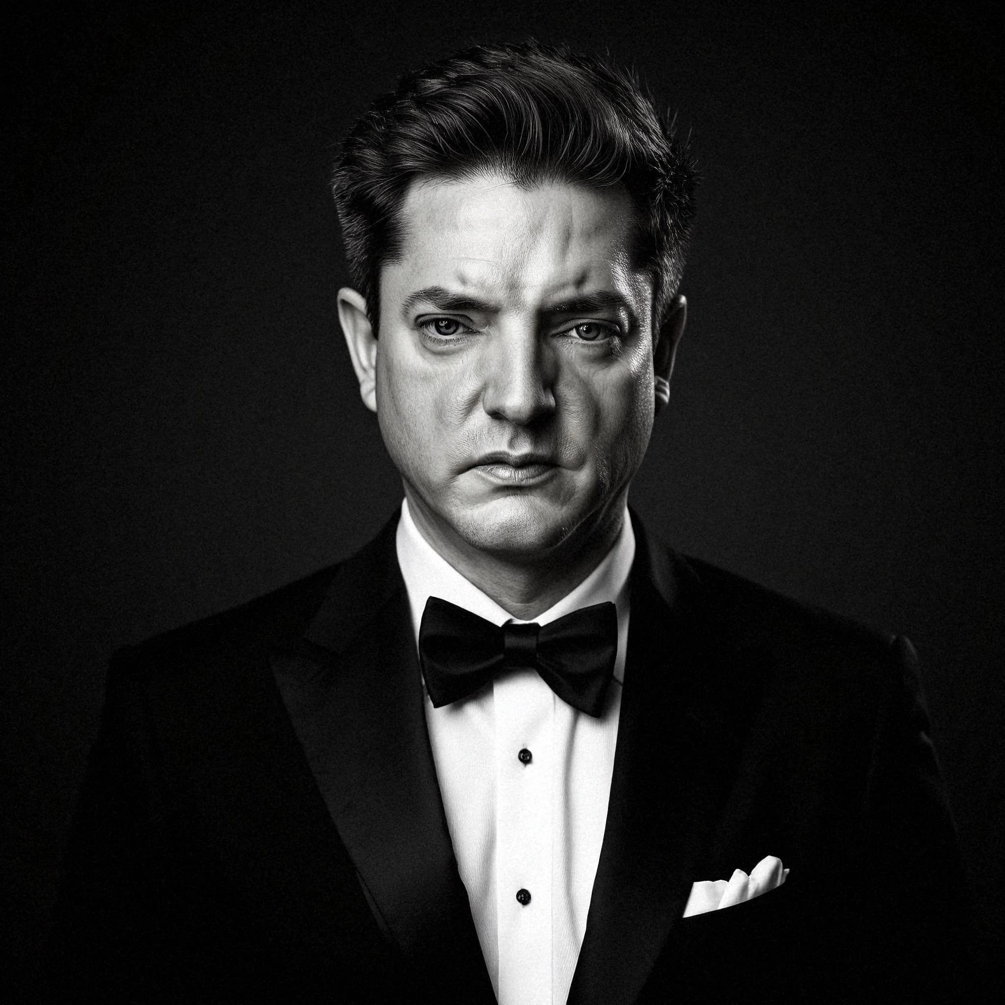 Professional headshot example: Man Studio Tuxedo Serious Expression — LinkedInHeadshots.ai