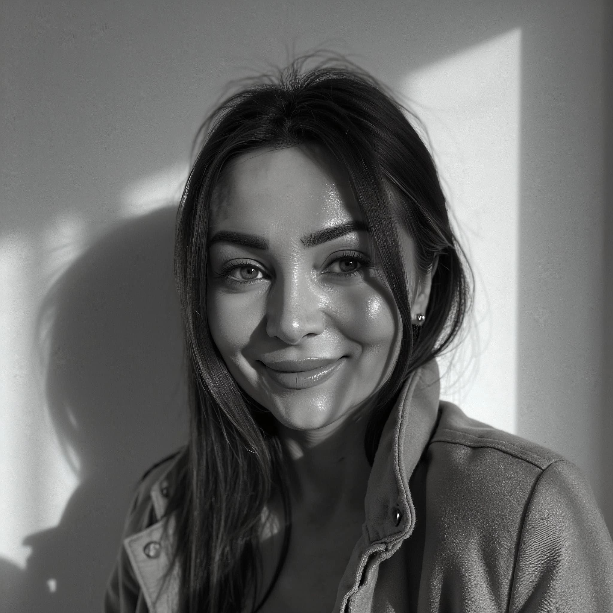 Professional headshot example: Woman Indoor Jacket Smiling Portrait — LinkedInHeadshots.ai