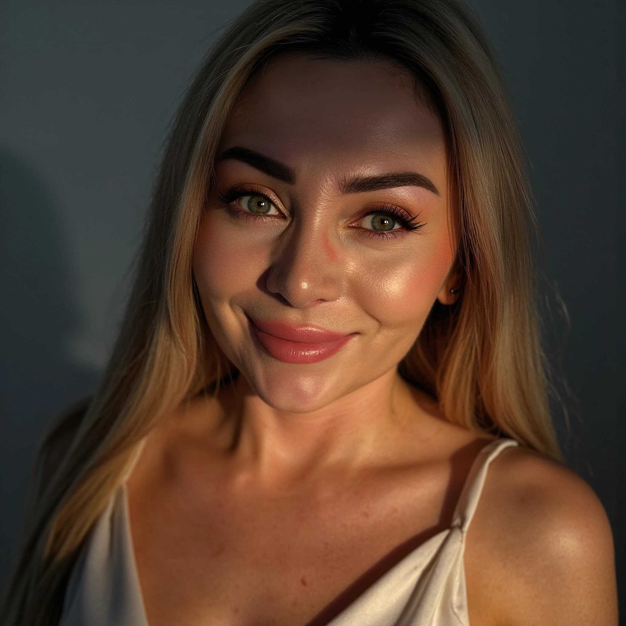 Professional headshot example: Woman Indoor White Top Smiling 2 — LinkedInHeadshots.ai