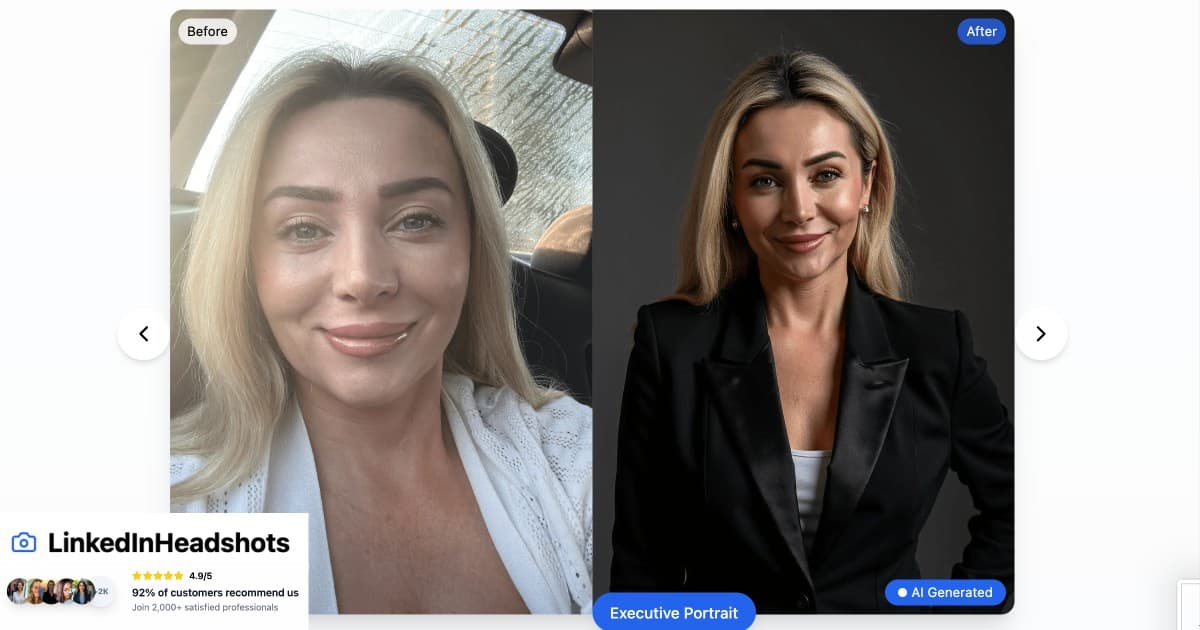 Professional AI headshots - LinkedInHeadshots.ai