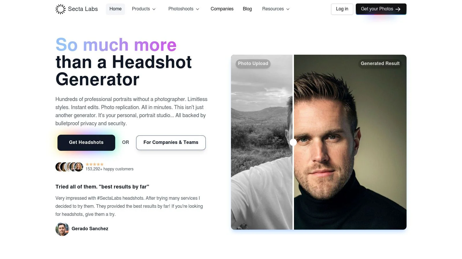 Professional headshot example